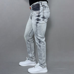 Jeans en denim stretch gris clair taille mi-haute pour hommes Gex – Vente en gros - Product Image 5