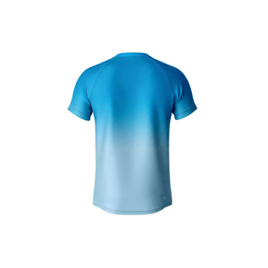 เสื้อยืดเจอร์ซีย์ฮิปฮอปแขนสั้นผู้ชาย สีน้ำเงิน แห้งเร็ว ระบายอากาศได้ดี กันยับ ทรงปกติ คอกลม ผ้าโพลีเอสเตอร์ทอแบบลำลอง - Product Image 5
