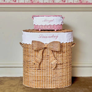 Panier à linge en rotin fait main du Vietnam avec doublure en tissu, panier de rangement en osier naturel, grande capacité, organisateur écologique - Product Image 4