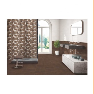 Rectangle de conception moderne de vente directe d'usine 300X600mm carreau de céramique brun mat pour une utilisation de mur extérieur - Product Image 2