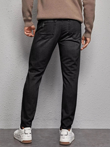 Best Style Suppliers 100% Cotton Fashion Slim Casual <b>Soft</b> Men <b>Jeans</b> Slim Straight Washed Denim Trendy Plus Size <b>Jeans</b> - Product Image 4
