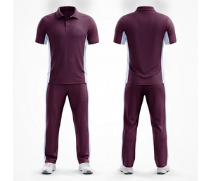 Custom Printed <b>Cricket</b> Uniform Supplier Full Sublimation Printing | Men Women Youth <b>Cricket</b> Wears Polo Shirt and Trouser - Product Image 4