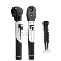 Debonairii Dog Cat LED Light Replaceable Fiber Optic Otoscope Ophthalmoscope Surgical Instruments Set Durable Veterinary Clinic
