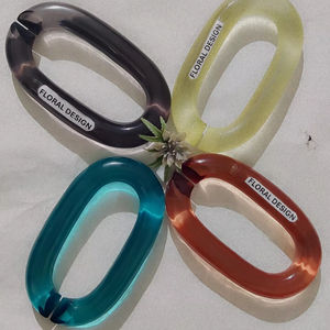 Decoración del hogar: Eslabones de cadena de resina personalizables de gran tamaño y colores claros, eslabones grandes de resina multicolor disponibles. - Product Image 3