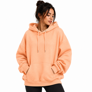Sweat-shirts surdimensionnés pour femmes de haute qualité avec logo personnalisé, 330 g, 100 % coton, molleton épais, taille plus - Product Image 1