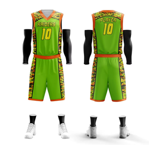 Conjunto de Camiseta de Baloncesto Raiders Verde Naranja Sublimada sin Mangas con Cuello en V, Poliéster que Absorbe la Humedad, Ajuste Atlético Unisex para Adultos - Product Image 1