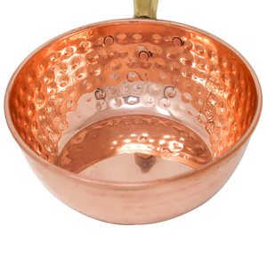 กระทะทองแดงแฮนเมด300มล. พร้อมด้ามไม้เครื่องครัวโลหะสไตล์อินเดียสำหรับใช้ในบ้านและเชิงพาณิชย์ - Product Image 6