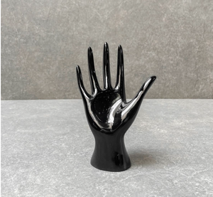 Sculpture à la main en métal de luxe ornement enduit noir brillant pour la décoration intérieure Statue de main en aluminium métal de haute qualité pour la décoration de table - Product Image 4