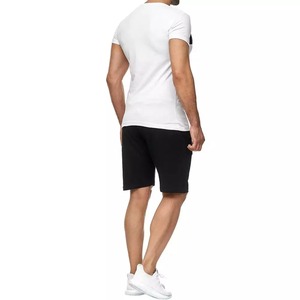 Conjunto de Verano para Hombre, Camiseta y Pantalones Cortos de Algodón Liso con Logotipo Personalizado, Atuendo Casual de 2 Piezas, Cómodo, Venta al Por Mayor OEM - Product Image 2