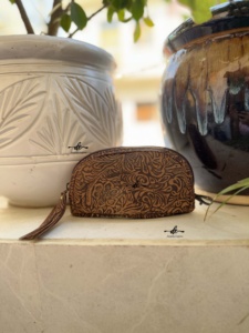 New Arrival Real Handcrafted Tooled Leather Spectacles Case Eyeglasses Holder Unisex Reading Glass Sleeve Case - Product Image 4