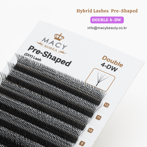 Pestañas Híbridas Preformadas Dobles 4-DW DIY Lash MACY BEAUTY KOREA Extensiones de Pestañas Premium al por Mayor Pestañas Personalizadas Negras - Product Image 4