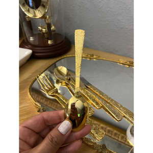 Ensemble de couverts en laiton gravé de luxe, décoration de table pour occasion de mariage, ensembles de couverts décoratifs, couverts en métal, dernier design - Product Image 4