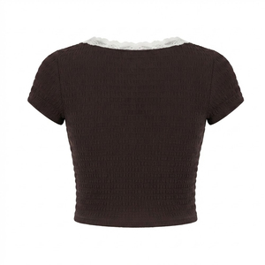 Nuevas Blusas Cortas para Mujer, Estilo Único y Moderno, Ecológicas, Transpirables, de Secado Rápido, con Cuello Redondo - Product Image 3