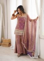 Ensemble Salwar Kameez Palazzo Brodé Élégant en Soie avec Kurti et Dupatta pour Femme – Vêtements Ethniques Indiens en Gros sur Alibaba – Collection Printemps Ample