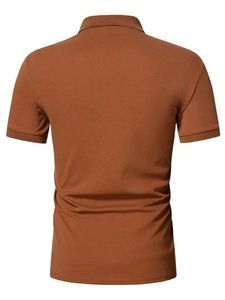 เสื้อโปโลผู้ชายผ้าฝ้ายแขนสั้นทรงปกติ คุณภาพดี รับผลิตตามแบบ OEM พร้อมสกรีนโลโก้และปรับขนาดได้ - Product Image 3