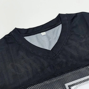 Maillot de football américain rétro respirant, unisexe, en maille oversize, col en V, bretelles réglables, anti-rétrécissement, 100% - Product Image 4