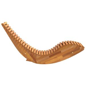 Lot de 2 chaises longues en bois d'acacia massif marron 60,63 x 23,62 x 29,13 po - Product Image 6