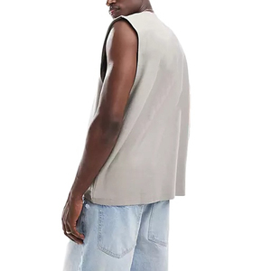 เสื้อกล้ามตาข่ายระบายอากาศ แห้งเร็ว เป็นมิตรกับสิ่งแวดล้อม สำหรับผู้ชาย โชว์กล้ามเนื้อ เสื้อยืดกีฬาแขนกุด แบบสั่งทำพิเศษสำหรับคลับ - Product Image 3