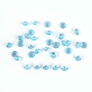 Topacio Azul Natural, Corte Brillante Redondo, Gema Suelta de Alta Calidad, 3MM, 0.15 Quilates, Valorada por Terceros, para Joyería - Product Image 4