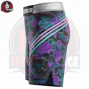 Shorts de combat MMA unisexes tendance, légers, respirants, en tissu extensible de haute qualité, imprimés, 100% polyester, durables - Product Image 3