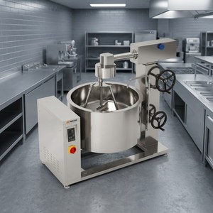 Olla de vapor encamisada de inducción giratoria Amicook 380V/440V, modelo de alta capacidad para preparación de comidas, cocina saludable, de aluminio, robusta - Product Image 3