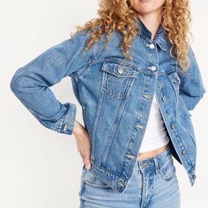 Blousons en jean bleu personnalisés pour femme 2026 – Coupe classique, hiver, boutonnés, écologiques, décontractés, streetwear vintage premium - Product Image 5