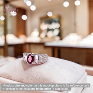 [Sheri Jewels] 18K Solid White Gold Natural Taper Baguette & Round Brilliant Cut Diamond Ring Mounting - for Women - Product Image 3