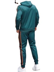 Survêtement de sport d'hiver pour homme de qualité supérieure en deux pièces, en molleton technique 100% coton, respirant et léger pour l'entraînement - Product Image 3