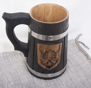 Taza de café de madera aislada Taza de madera maciza hecha a mano Diseño único ecológico Hecho EN LA India - Product Image 1