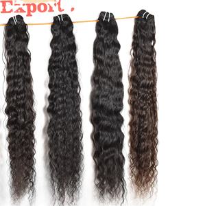 Venta al por mayor 100% Natural Remy indio extensiones de cabello humano negro rizado patillas ninguno procesamiento químico crudo sin procesar onda suelta - Product Image 1