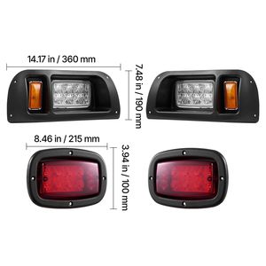 Kit Fari LED 12 Volt e Luci Posteriori per Golf Cart, Alta Luminosità, Cablaggio Retrofit con Interruttore, Fascette e Alloggiamento in ABS - Product Image 2