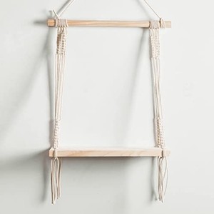 Estante de Pared de Macramé de Bambú para Plantas - Lino Artesanal al por Mayor - Product Image 6