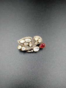 Amaira Jewels Luxury Peacock Wings <b>Brooch</b> Crystal Rhinestones Oval Cut 925 Silver Unisex Gift Jewelry - Product Image 2