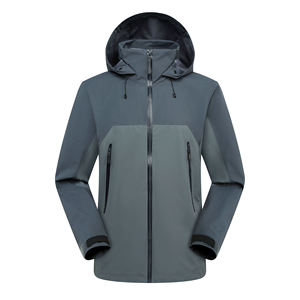 Outdoor Windproof Breathable Plus Size Print Turtleneck Full Zip Microfleece Thick Softshell <b>Jacket</b> Men <b>Waterproof</b> Sale - Product Image 1