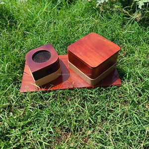 Ensemble brûleur de bakhoor en bois et cuir fait main Majestic Aura, porte-encens arabe de qualité supérieure, cadeau luxueux pour l'Aïd et le Ramadan, objet religieux - Product Image 1