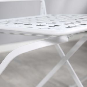 Set Bistrot Pieghevole da Esterno in 3 Pezzi con Tavolo e Sedie Mosaic USA, Strutture in Metallo Portatili, Arredamento da Giardino per il 4 Luglio - Product Image 6