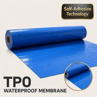 Vente Flash : Membrane d'étanchéité TPO autocollante anti-corrosion pour réparation de toitures métalliques flexibles de 1,2 mm et 1,5 mm