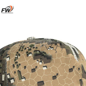 Manufacturer <b>Flat</b> Bill 6 Panel Embroidered Cotton Snapback Mesh Camouflage Trucker Cap <b>Hats</b> For Men With Custom Embroidery Logo - Product Image 4