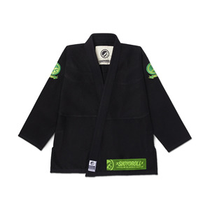 Kimono de BJJ blanc avec logo vert, taille élastique au dos, unisexe, pour bébés et tout-petits, vêtements d'arts martiaux, 100% coton extensible et léger - Product Image 1