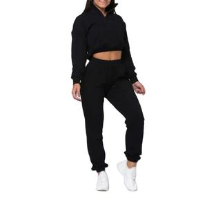 Conjunto Deportivo Informal de Invierno para Mujer, Transpirable, Talla Grande, Elástico en Cuatro Direcciones, Ecológico, Sudadera con Capucha Estampada y Pantalones Deportivos - Product Image 5