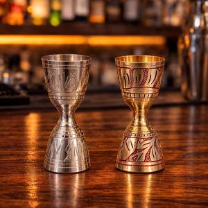 Professional Copper Cocktail Jigger Double Sided 30ml 45ml Shot Measure Cup Bartender <b>Bar</b> <b>Tool</b> for Whiskey Vodka Rum Gin Mix - Product Image 1