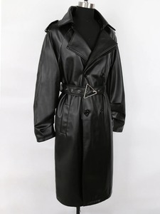 Wholesale 100% Genuine Leather Women Long Coat Trendy Classic Cowhide Jackets For Women's Sheepskin Winter Long Coats - Product Image 4