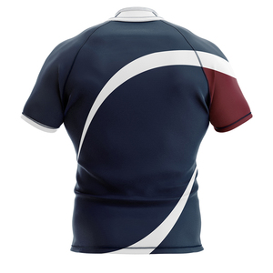 Camiseta de Rugby Corta de Diseño Profesional y Estilo Moderno, Transpirable, Antibacteriana, de Secado Rápido, en Tela de Poliéster, Servicio OEM/ODM Personalizado - Product Image 6