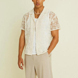 Chemise décontractée à dentelle pendulaire personnalisée OEM 2026, nouvelle collection, tendance mode estivale pour homme, fabriquée par TRIOTAKE INDUSTRY - Product Image 3