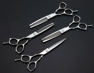 Tijeras de corte de pelo de peluquero profesional para zurdos Beauty Titan Shears Blunt Straight 1 PCS Acero para peluquería - Product Image 1