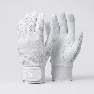 Nouveauté QST : Gants de frappeur de baseball professionnels en cuir pour adultes, respirants, pour l'entraînement, avec fermeture auto-agrippante pour la main gauche - Product Image 2