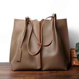 Bolsos de cuero genuino de fabricante personalizado, ligeros, fáciles de llevar, ecológicos, bolsos de compras para mujer, bolsos de lujo para regalo - Product Image 2