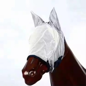 Couvre-mouches pour chevaux en polyester personnalisé, confortable, absorbant la transpiration, avec logo personnalisé, options noires, taille sur mesure, vente en gros - Product Image 1
