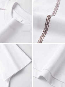 Camiseta de Manga Corta para Hombre, Cuello Redondo, Color Sólido, Tejido de Punto, Corte Holgado, Estilo Urbano - Product Image 6