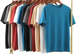 Camisetas de Manga Corta para Hombre, 180G, Algodón, Color Sólido, con Logotipo Personalizado Bordado, Precio de Fábrica CN Bangladesh, OEM - Product Image 4